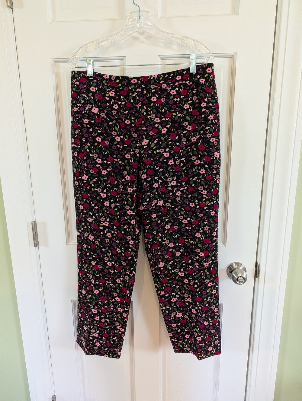 Kate Spade Floral Cropped Cigarette Pants Sz 14 NWT